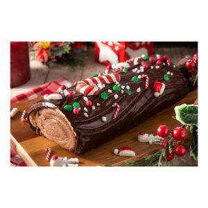 Buche de Noël chocolat chaud et biscuits pour chiens
