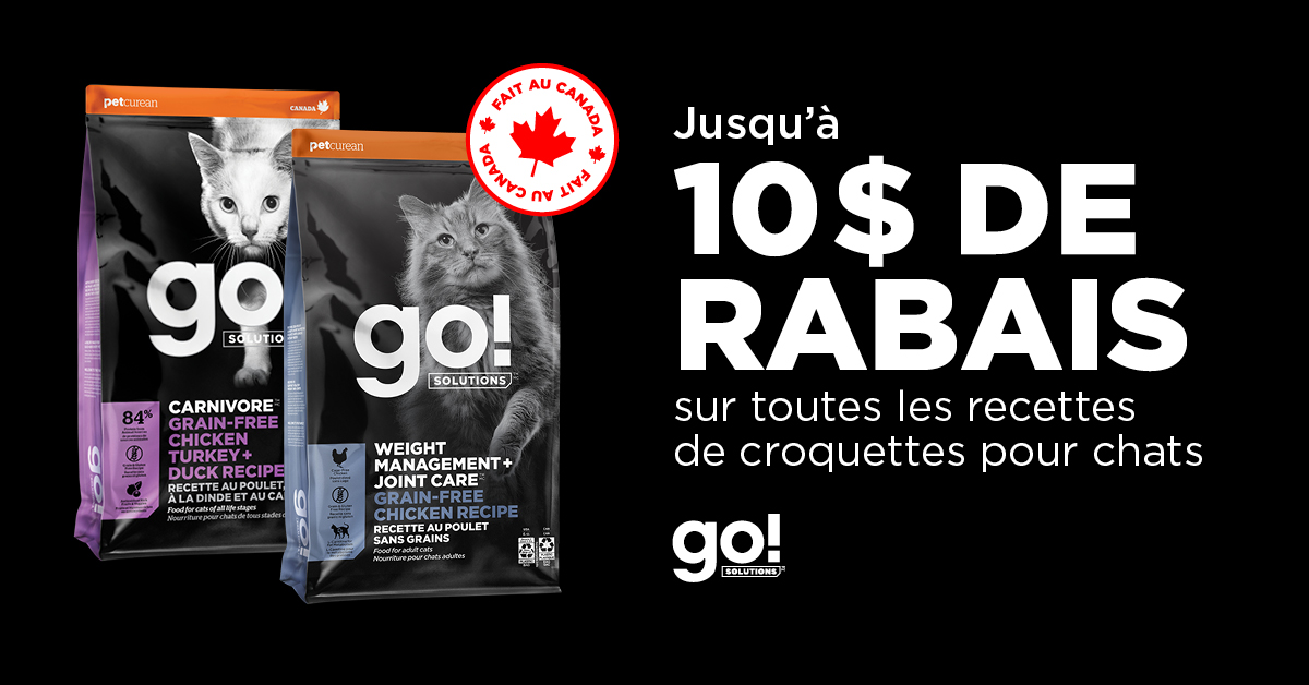 Promotion de février sur la nourriture pour chats Petcurean