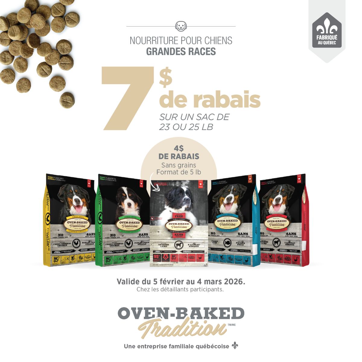 Nourriture pour chiens Oven Baked Tradition en promotion février