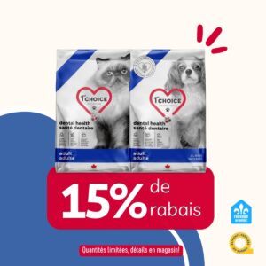 Nourriture 1st Choice dentaire pour chiens et chats en promotion