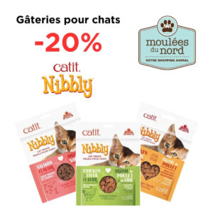 Escompte ce mars sur les gâteries pour chats Catit Nibbly