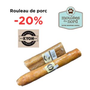 Bâtons/rouleaux de porc Kyon pour chiens en promo