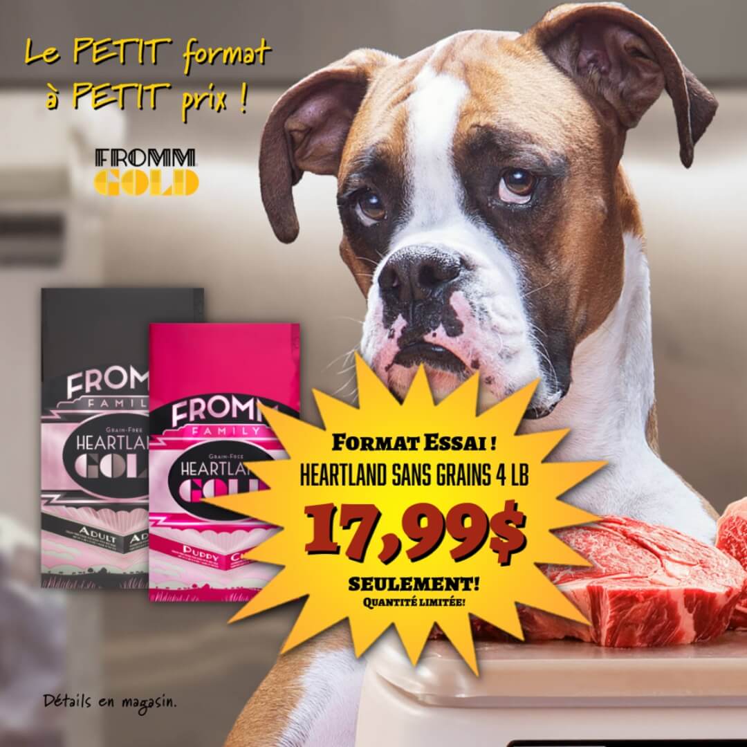 Nourriture Fromm Heartland pour chiens en rabais