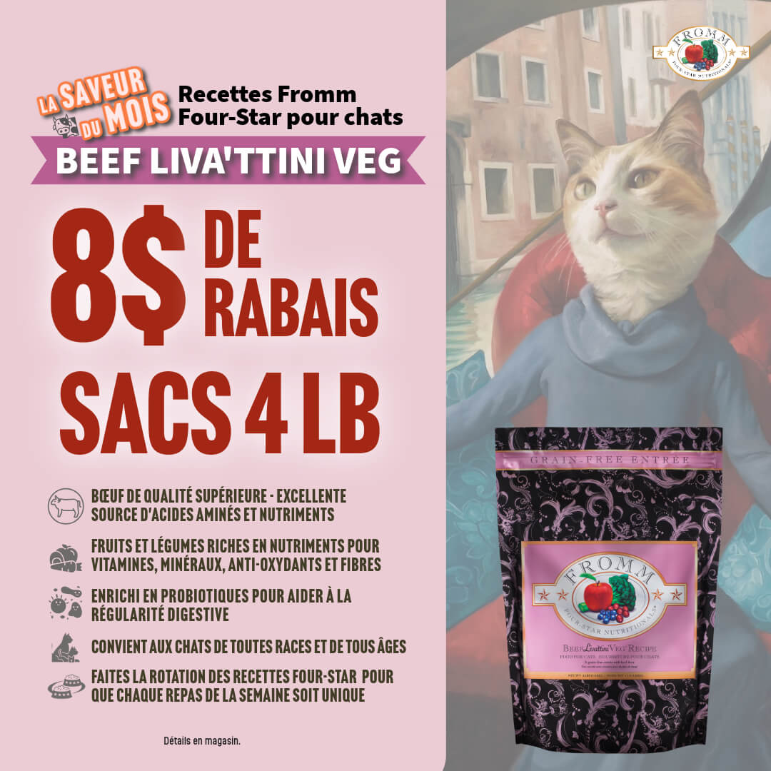 Rabais sur la recette Fromm Beef Liva'ttini pour chats