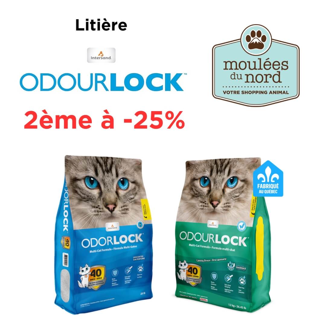 Litière Odourlock pour chats en rabais mai