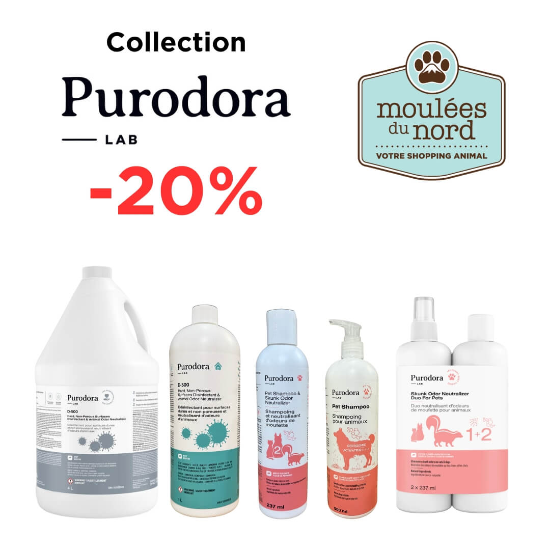 Promotion sur Purodora collection de nettoyage animaux