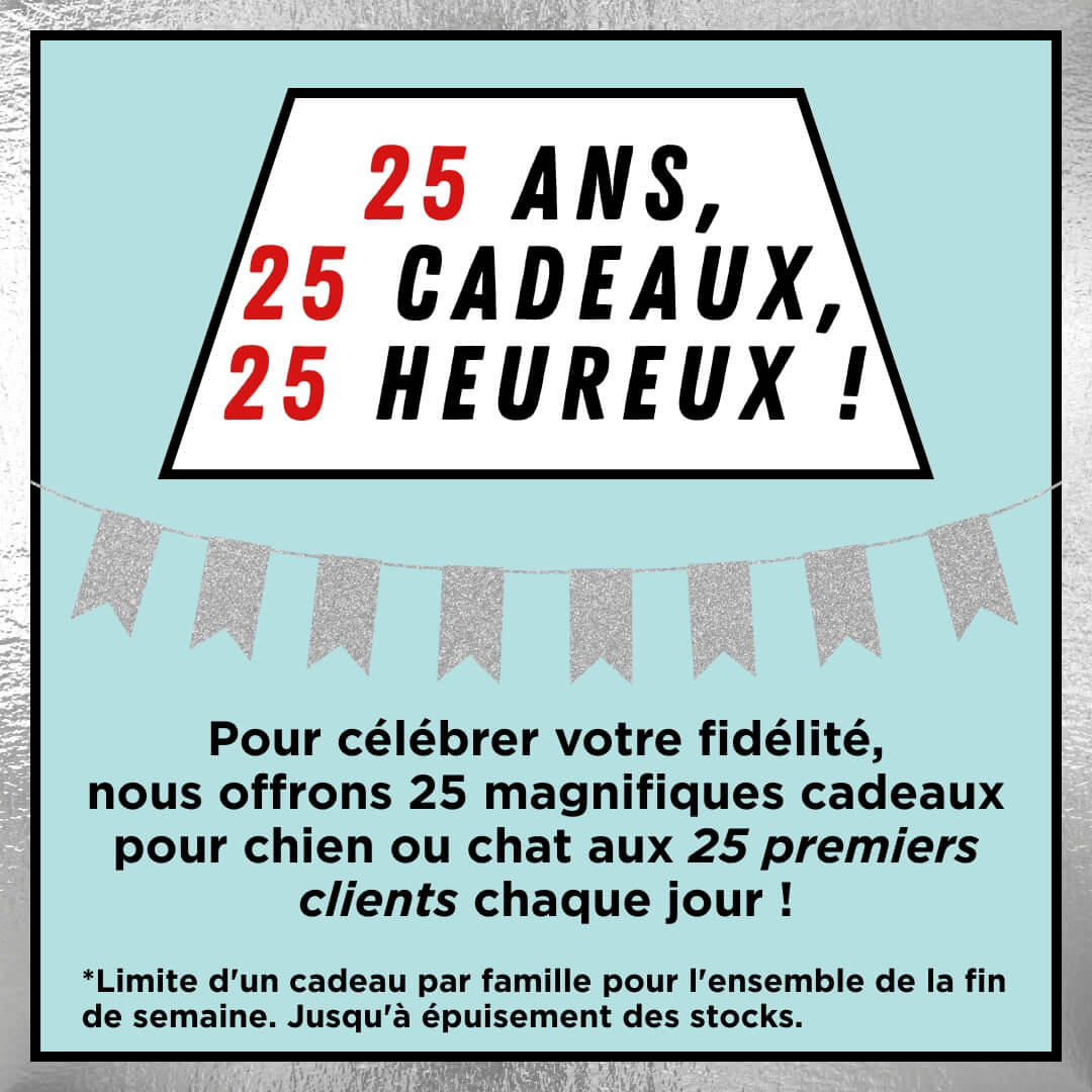 Cadeaux 25è anniversaire chien chat Moulées du Nord Ste-Adèle