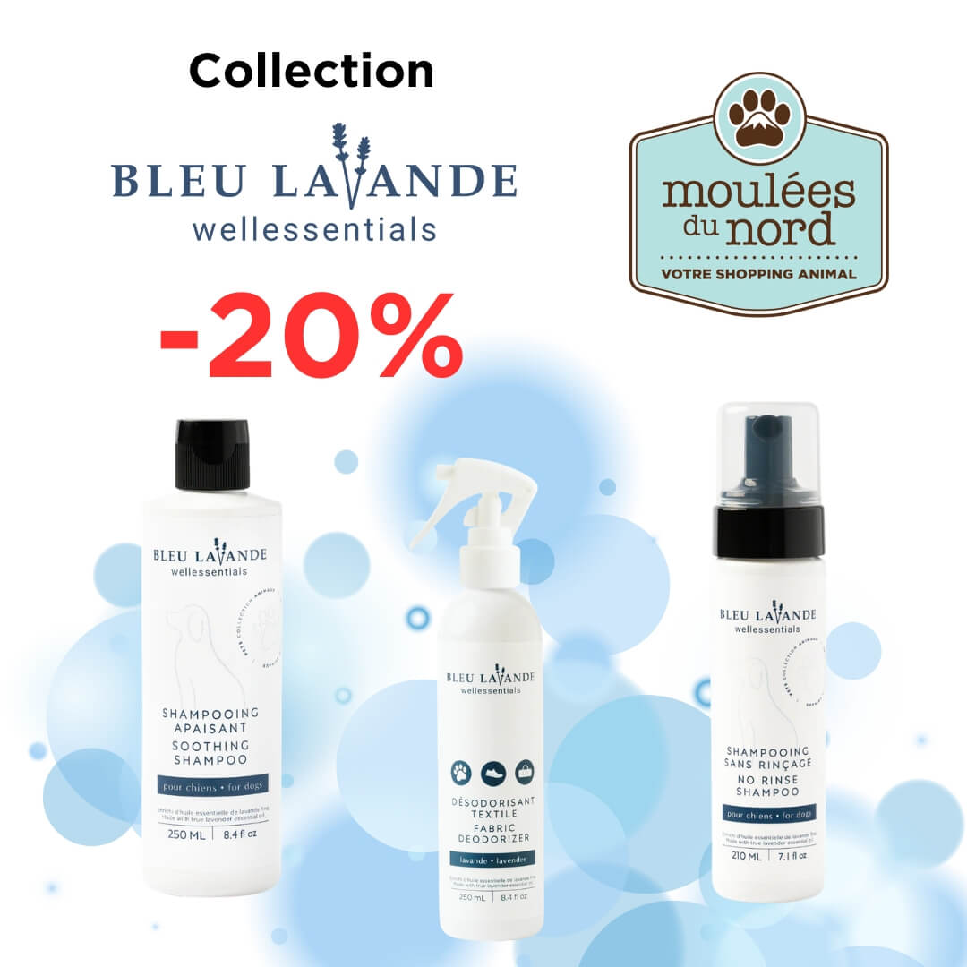 Promotion sur la collection de toilettage Bleu Lavande animaux