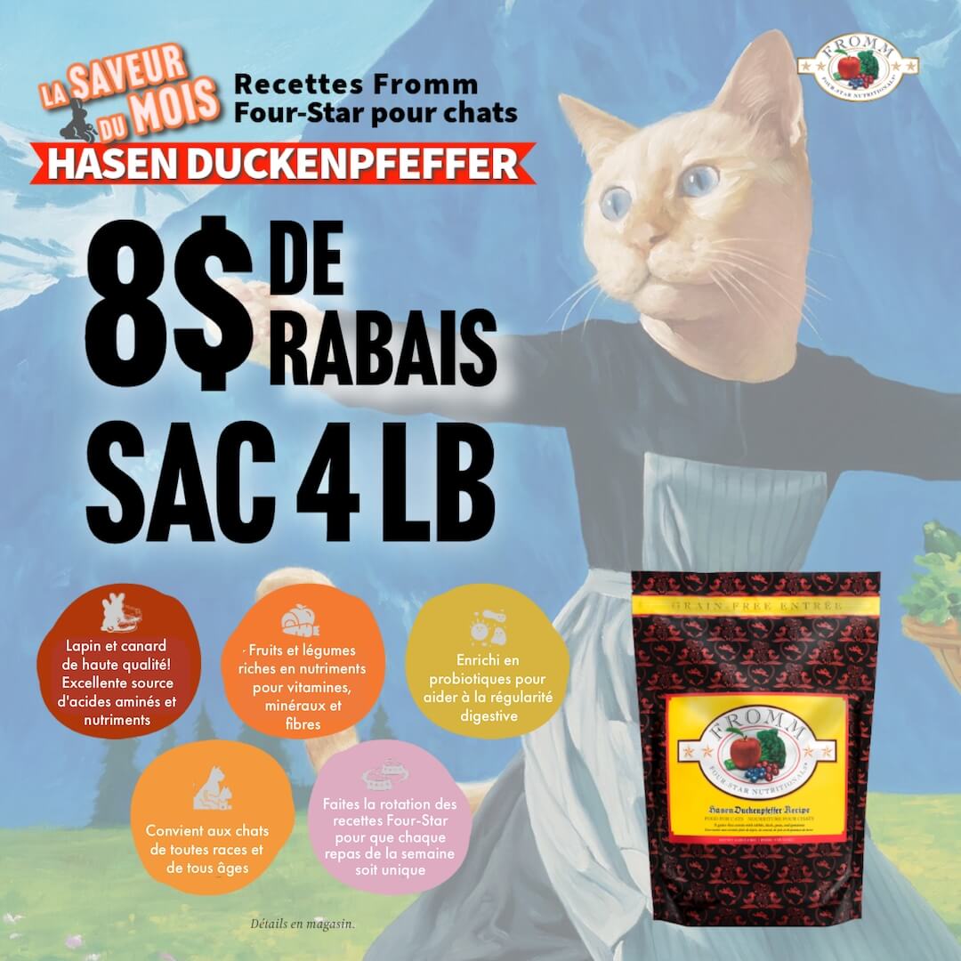 Promotion sur Fromm nourriture Hassenduck pour chats