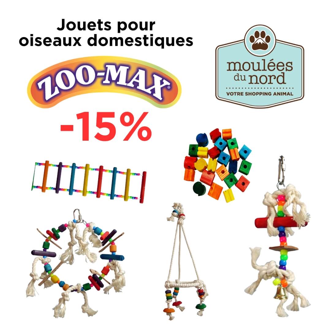 Rabais sur les jouets Zoomax pour oiseaux domestiques
