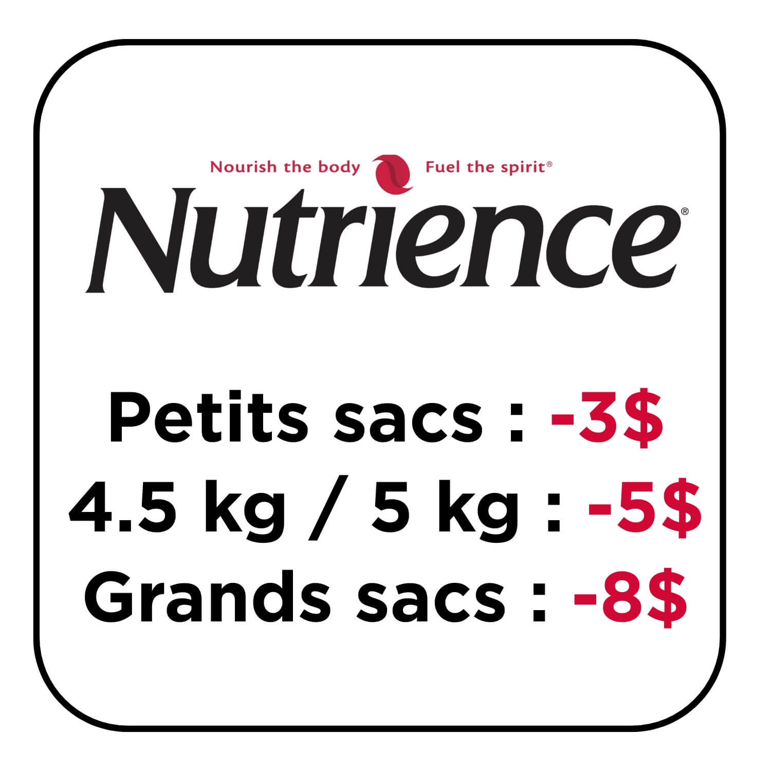 Nourriture Nutrience chien et chat en promotion 25e anniversaire