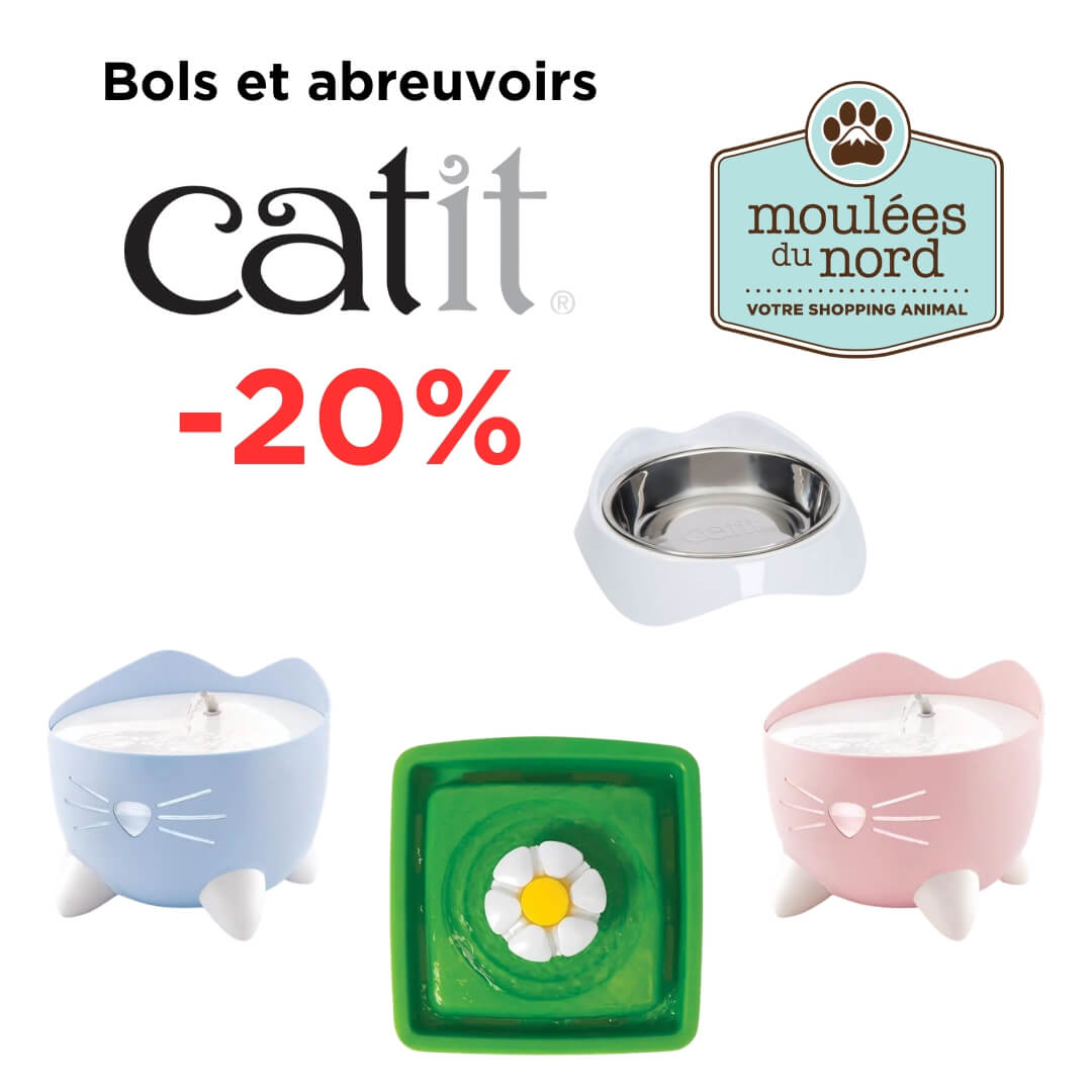 Fontaines et bols Catit pour chats en rabais