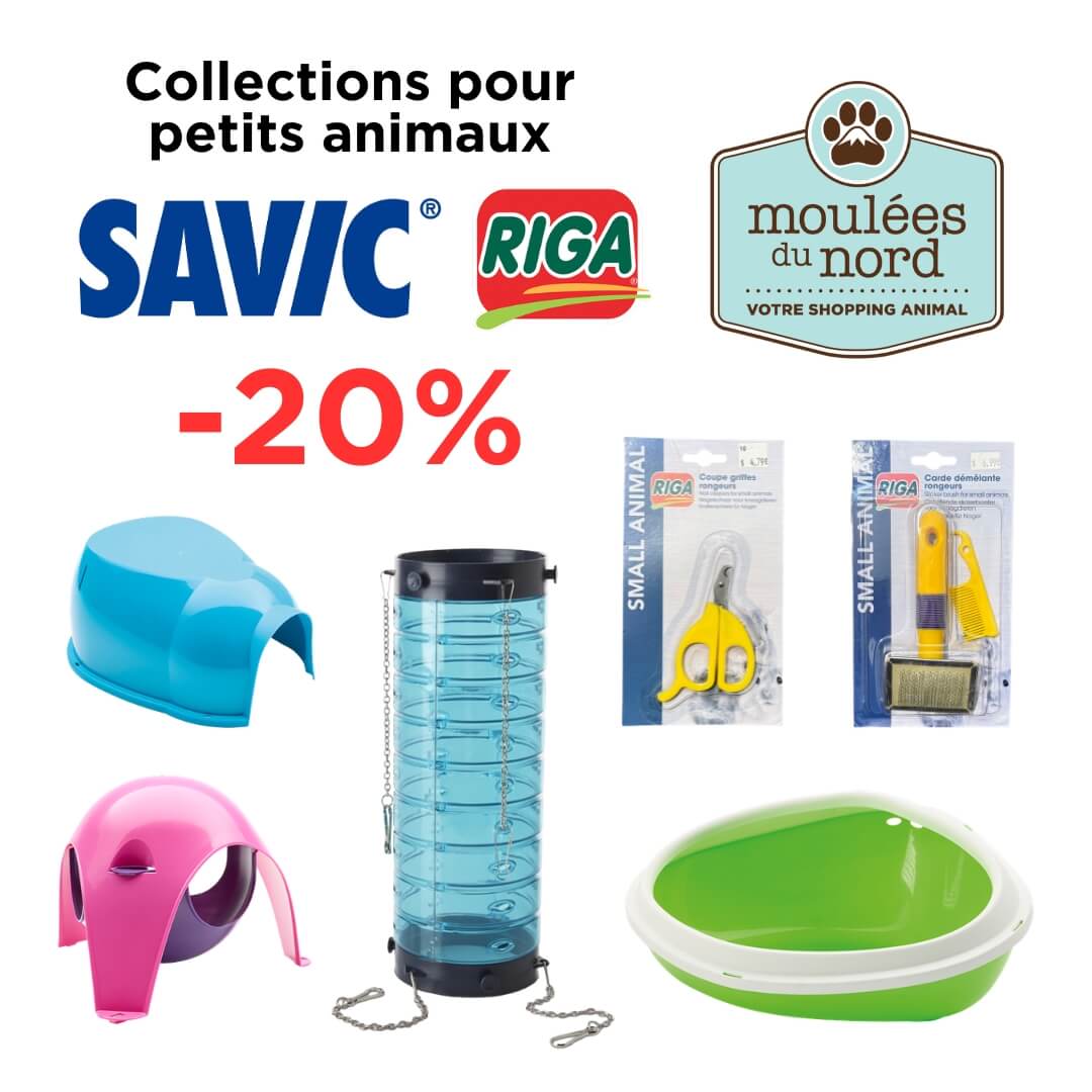 Jouets, accessoires et produits d'hygiène de Savic et Riga pour les petits animaux