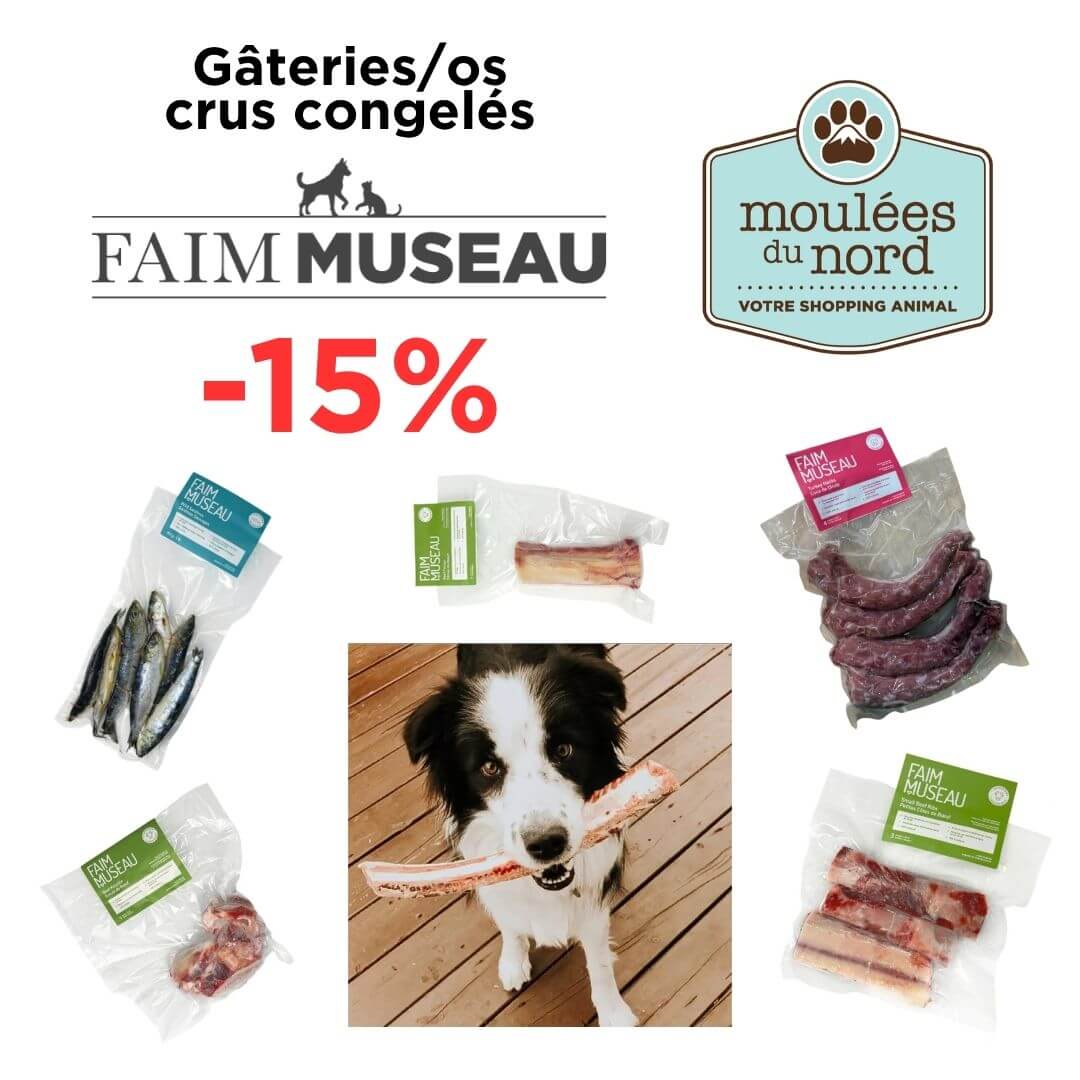Gâteries et os crus congelées Faim Museaux pour chiens en promotions