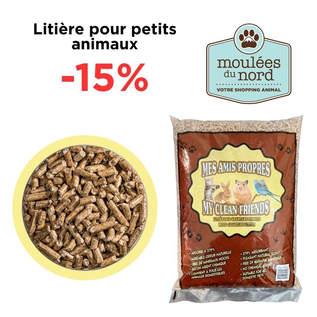 Rabais sur la litière Mes Amis Propres pour petits animaux