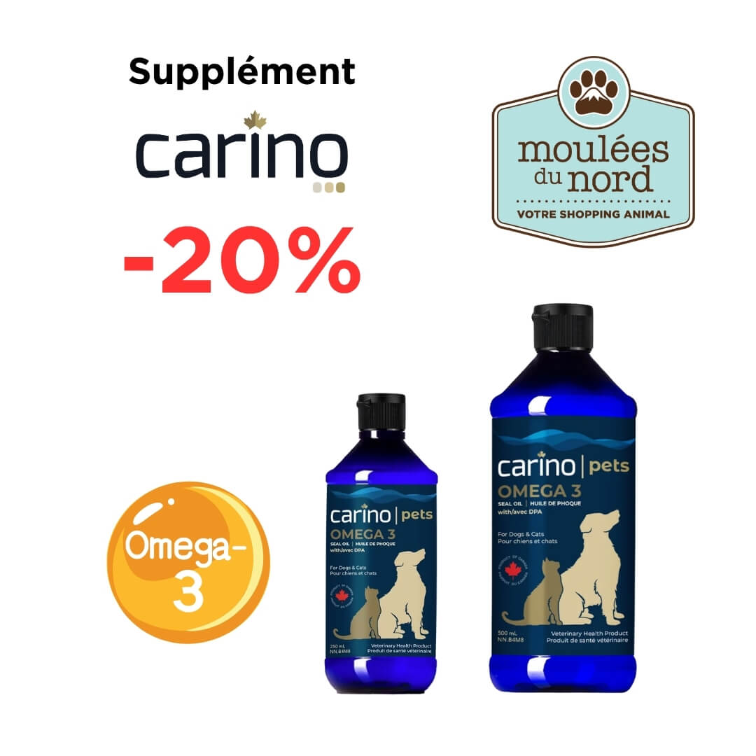 Carino Pets: la solution pour un peau et une pelage éclatant de votre chien ou chat, en rabais