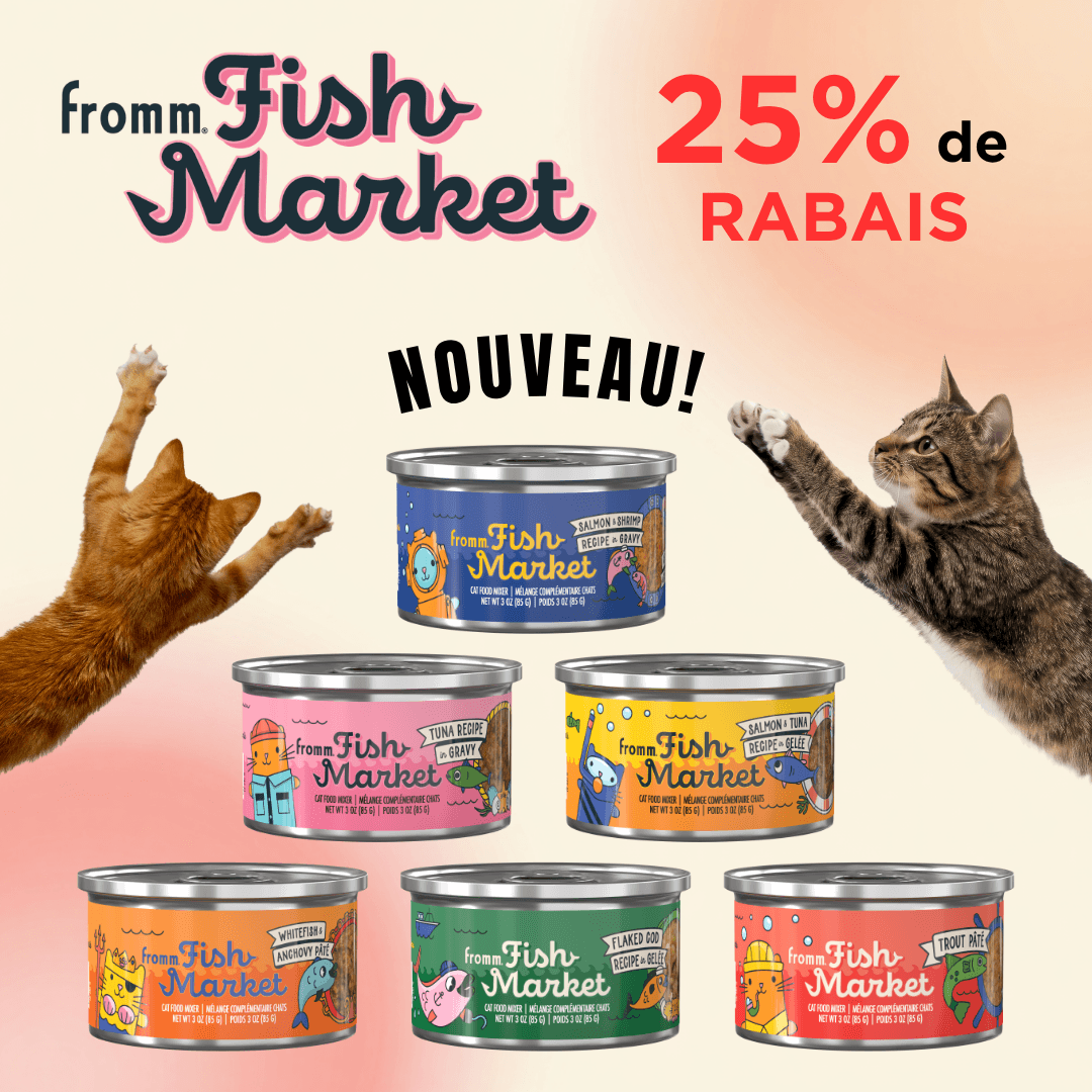 Rabais de découverte sur les nouveaux conserves Fromm Fish Market pour chats en novembre