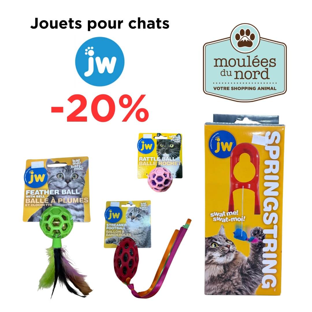 Jouets pour chats JW en promotion chez votre animalerie à Ste-Adèle
